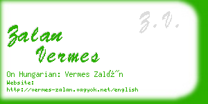 zalan vermes business card